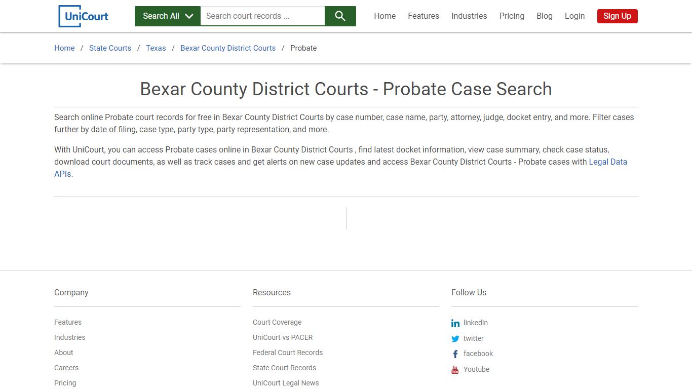 Bexar County District Courts - Probate Case Search
